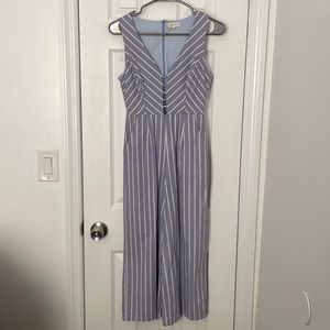 Striped Jumpsuit w/ Pockets